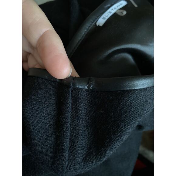 ELIE TAHARI Tie Waist Layered Look Sweater Dress Tiered Viscose Wool Black 8 - Picture 10 of 10